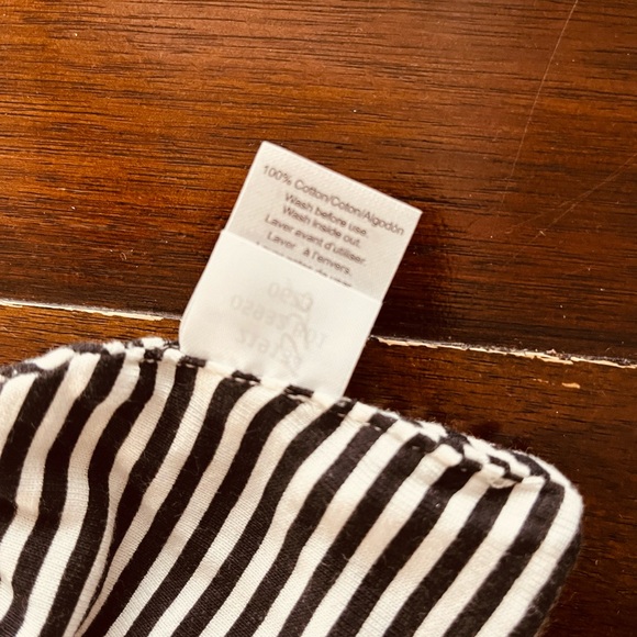 striped Cotton Newborn Hat and Mittens - Picture 4 of 5